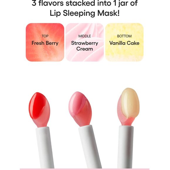 LANEIGE Lip Sleeping Mask & Glaze Craze Strawberry Shortcake and Sprinkle NIB - Picture 4 of 10